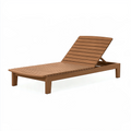 Gartenliege 200 x 65 cm Holz Braun mit verstellbarer Rückenlehne