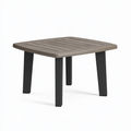 Gartentisch 80 x 80 x 74 cm Kunststoff Taupe Schwarz moderner Outdoor Tisch
