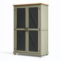 Kleiderschrank 90 x 50 x 180 cm Holzwerkstoff Grün Schwarz Landhausstil mit 2 Türen