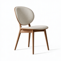 Esszimmerstuhl 52 x 56 x 82 cm Holz Beige gepolstert skandinavisch