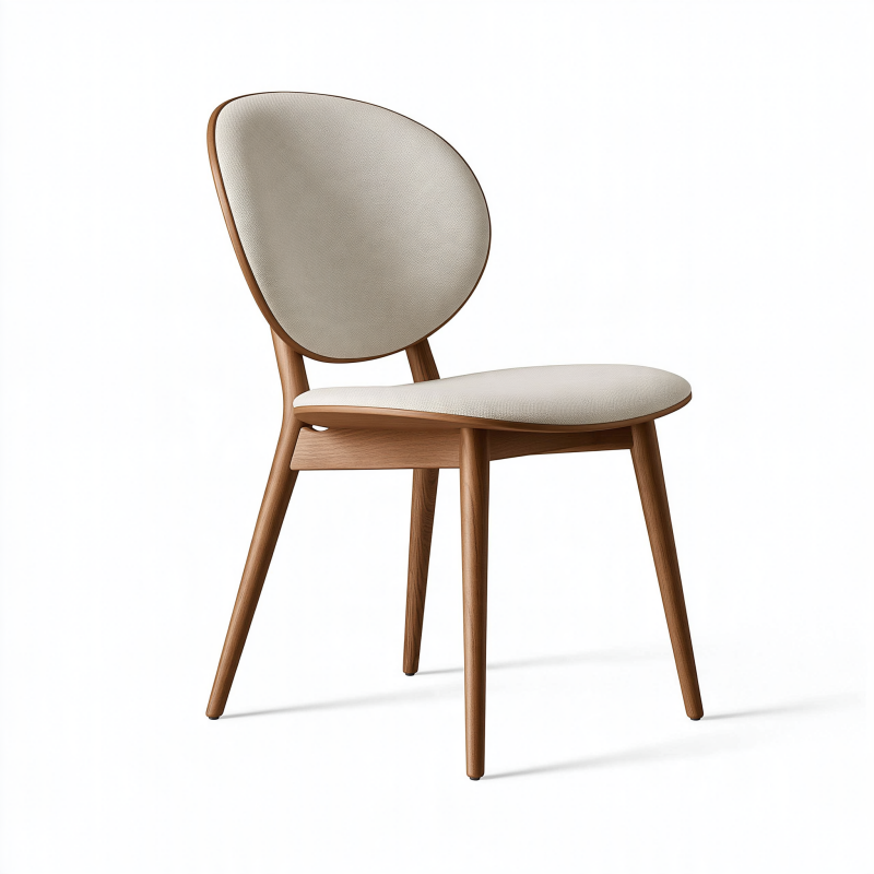 Esszimmerstuhl 52 x 56 x 82 cm Holz Beige gepolstert skandinavisch